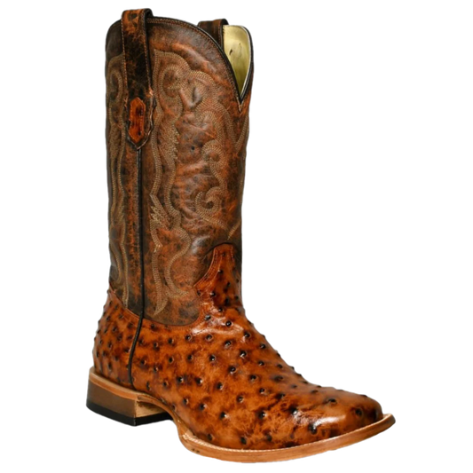 Cognac full grain leather upper.