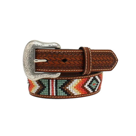 Nocona Men's Basket Weave Diamond Beaded Belt - N210004408