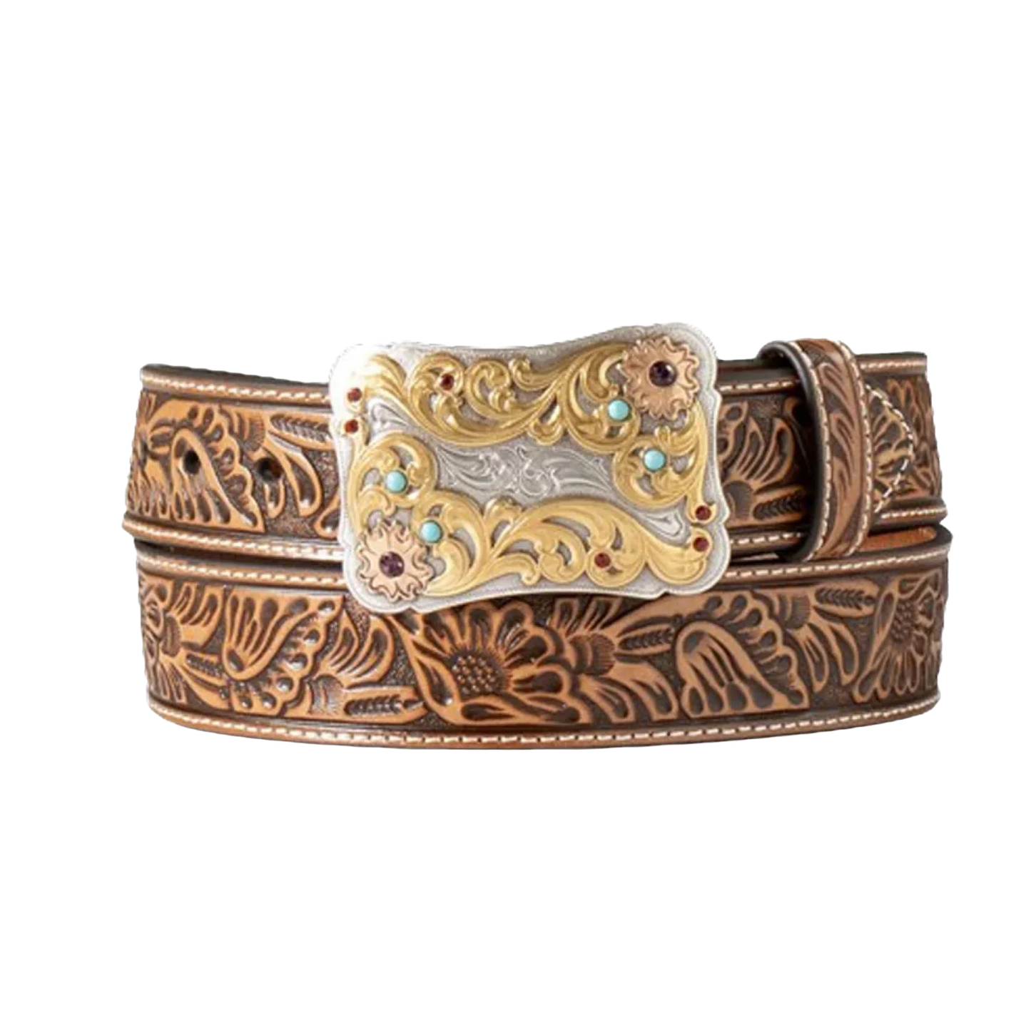 Nocona Ladies Western Light Brown Leather Belt - N320005648