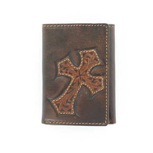 Men's Nocona Trifold Diagonal Cross Wallet