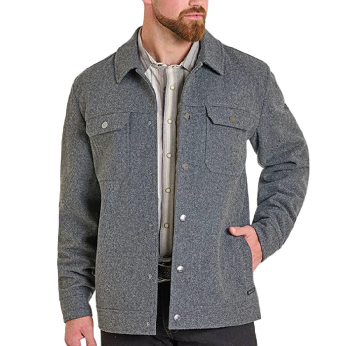 Panhandle Slim Men's Solid Heather Wool Jacket
