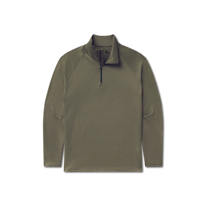 Southern Marsh Men's Southampton Performance Quarter Zip - Stripes Olive