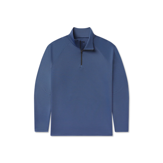 Southern Marsh Men's Southampton Performance Quarter Zip - Stripes - Navy