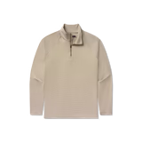 Southern Marsh Southampton Performance Quarter Zip - Stripes - White & Dark Olive