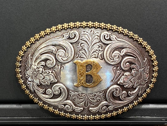 OVAL INITIAL (B) BELT BUCKLE