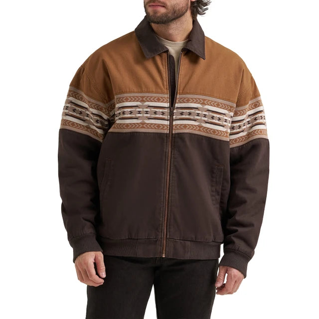 Wrangler Aztec Bomber Jacket - Chocolate Torte - 112381935