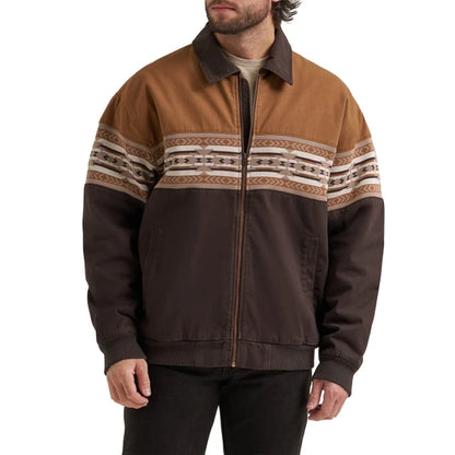 Wrangler Aztec Bomber Jacket - Chocolate Torte - 112381935