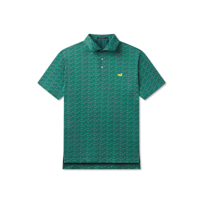 green pattern shirt with white background
