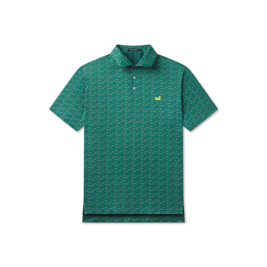 green pattern shirt with white background