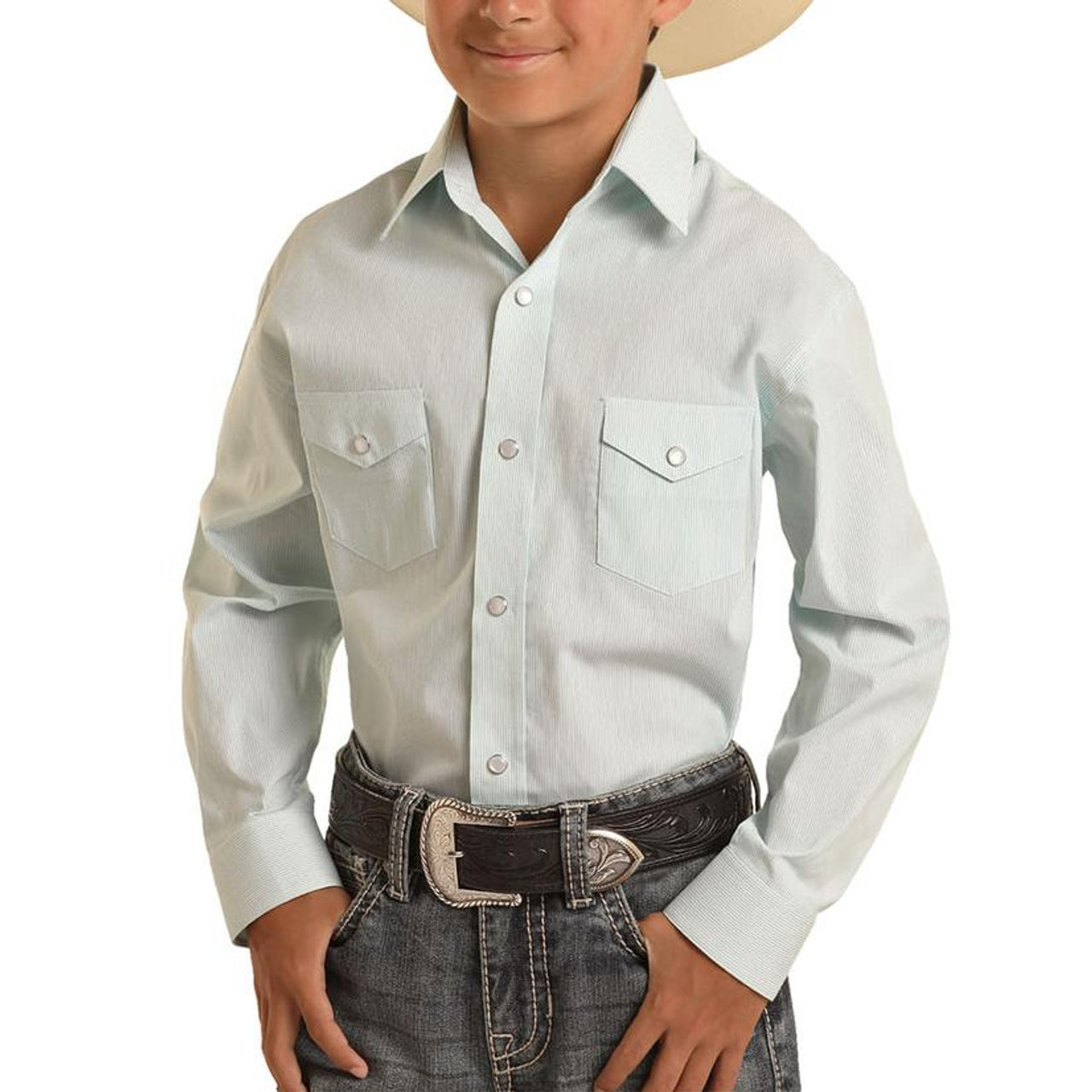 03162 Boys LS 2 Pkt Snap