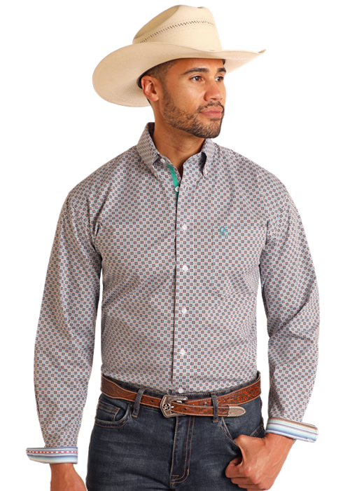 Men's Button Down Shirt Turquoise - RMB2S05680