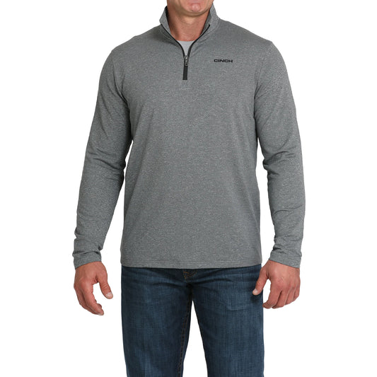 Cinch Men's 1/4 Zip Charcoal Grey Pullover