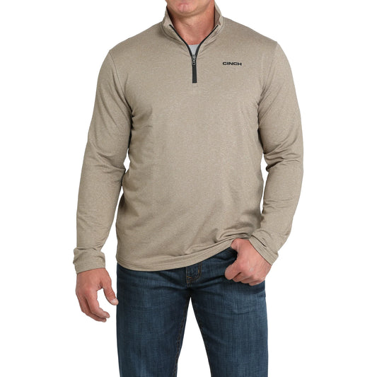 Cinch Men's Stone Brown Quarter Zip Pullover