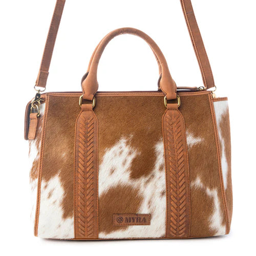 Sierra Fawn Hairon Leather Concealed Carry Bag in Ivory Tan