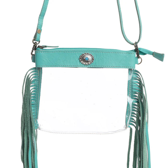 MYRA AZURA CLEAR BAG IN TEAL