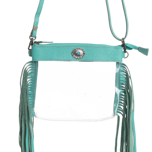 MYRA AZURA CLEAR BAG IN TEAL