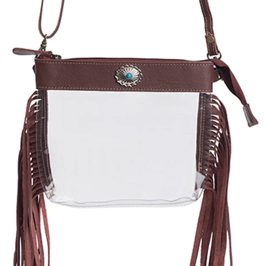 MYRA AZURA CLEAR BAG IN EBONY