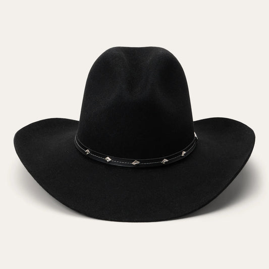 STETSON FELT HAT SILVER MINE BLK 4X