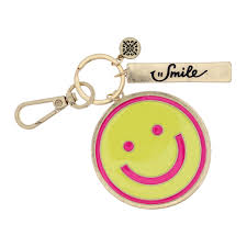SMILEY FACE "SMILE" BAR KEYCHAIN
