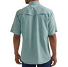 Wrangler Men's Performance Short Sleeve Classic Fit Blue Plaid