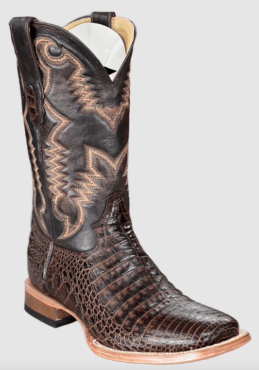 Cowtown Men's Caiman Print Square Toe Boot - Q6084
