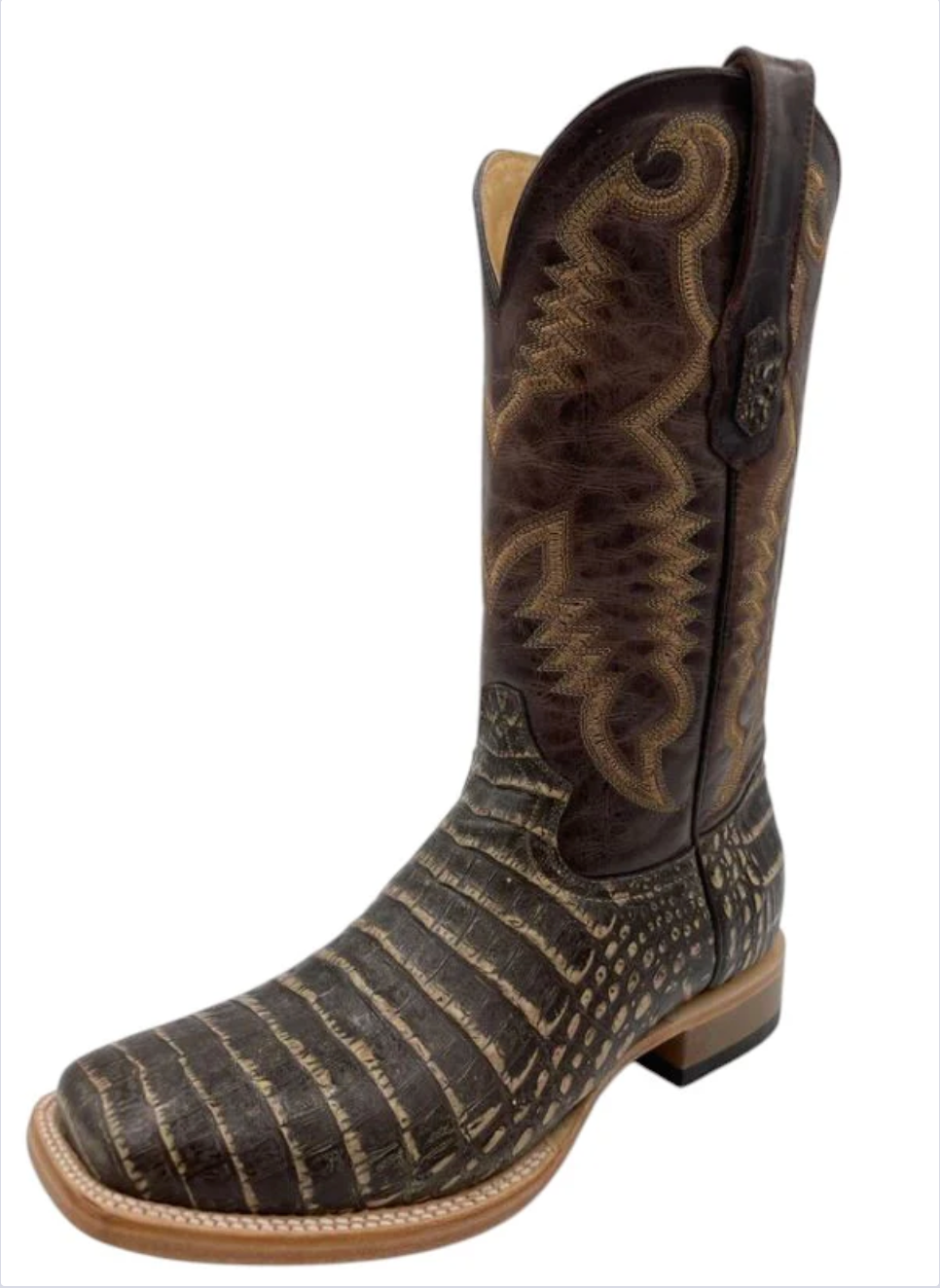 COWTOWN CAIMAN PRINT WESTERN BOOTS - Q6150