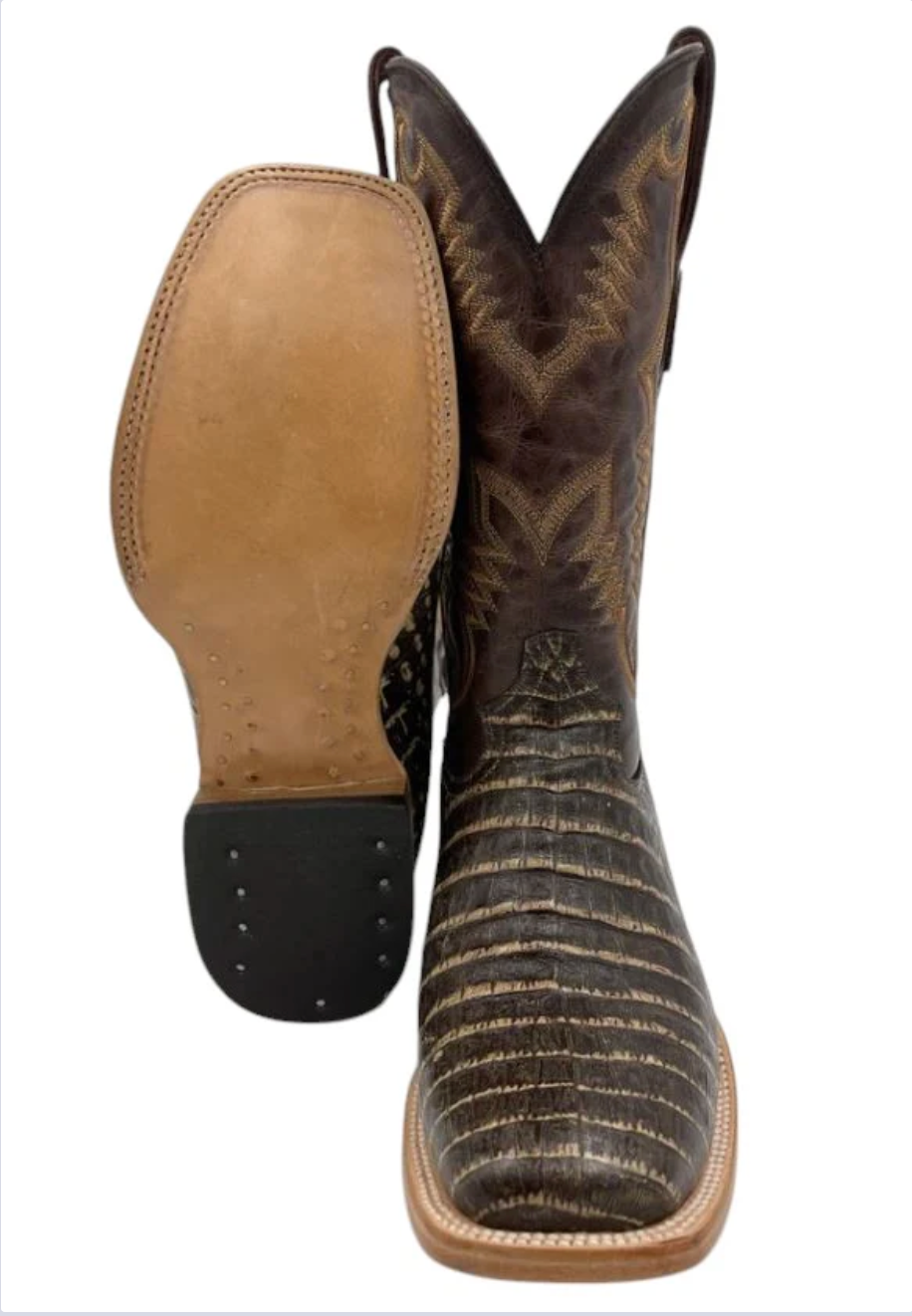 COWTOWN CAIMAN PRINT WESTERN BOOTS - Q6150