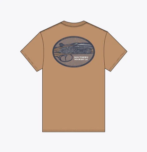 SOUTHERN MARSH HERITAGE ENGRAVED TEE-CAMEL