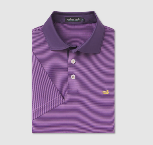 Southern Marsh - Bermuda Performance Polo - Hampton Stripe