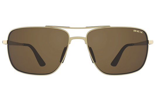BEX PORTER AVIATOR SUNGLASS GLD/BRN