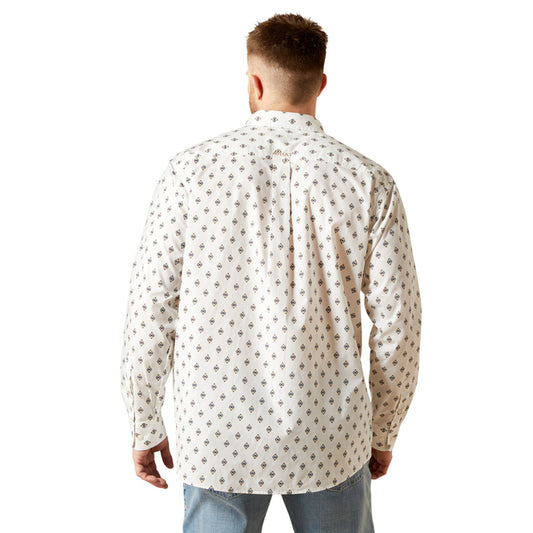 ARIAT THELL WHITE CLASSIC FIT PRINT - MENS SHIRT