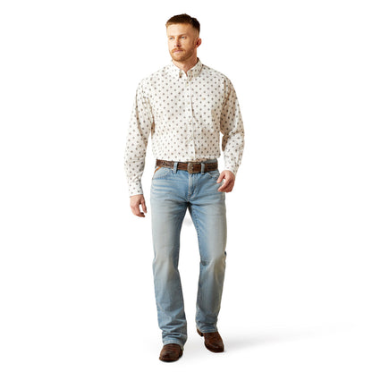 ARIAT THELL WHITE CLASSIC FIT PRINT - MENS SHIRT
