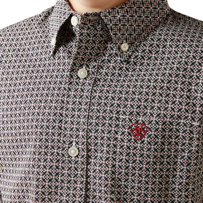 ARIAT TOBIAS BLACK CLASSIC FIT PRINT - KIDS BOYS SHIRT