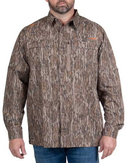 Habit - Men's Hatcher Pass Long Sleeve Camo Guide Shirt - Mossy Oak
