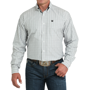 CINCH - Men's White/Grey Stripe Classic Fit Button-Down Western Shirt