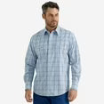 WRANGLER WRINKLE RESIST BLUE PLAID - MENS SHIRT