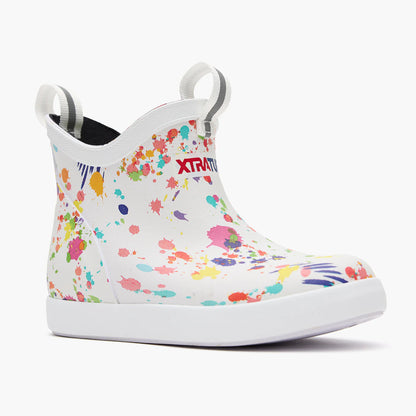 Little Kids Ankle Deck Boot-Paint Splatter