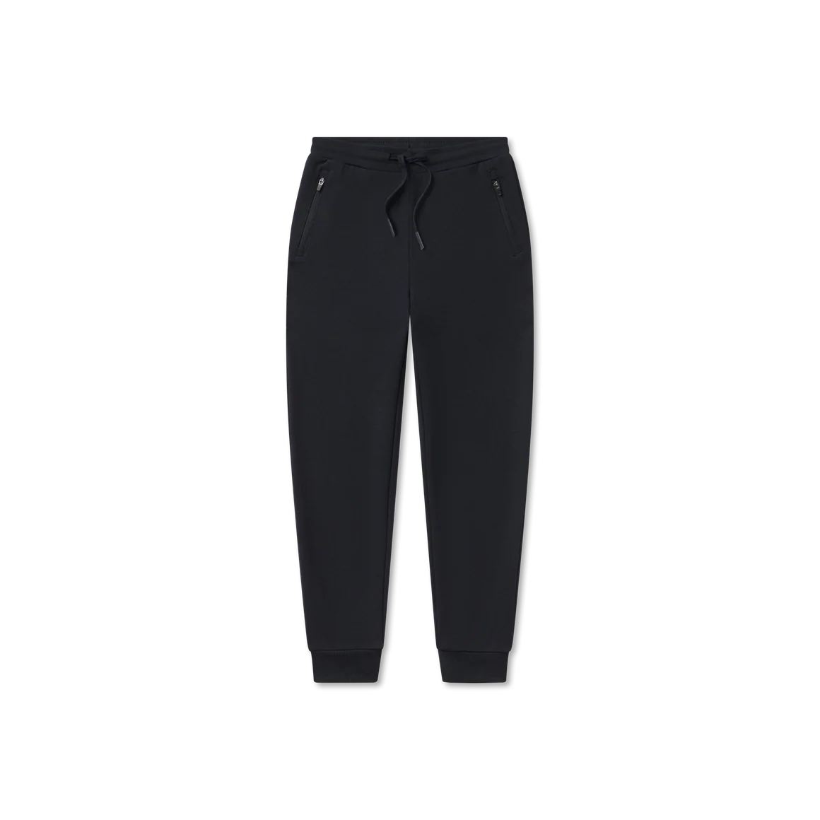 Black sweatpants on a white background