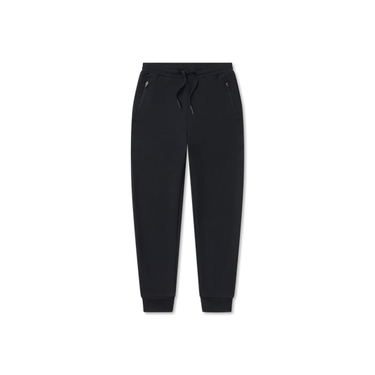 Black sweatpants on a white background