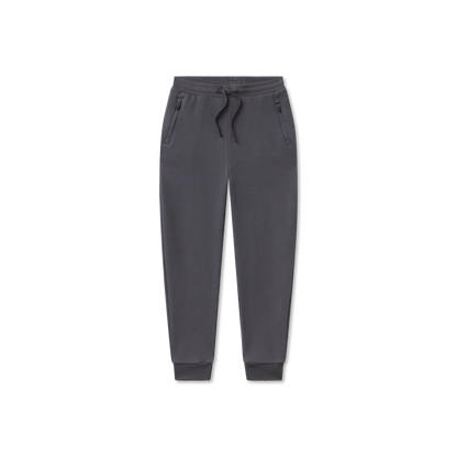Dark gray sweatpants on a white background
