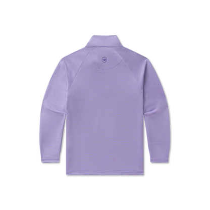 Southern Marsh Boy's Southampton Performance Quarter Zip - Stripes Purple