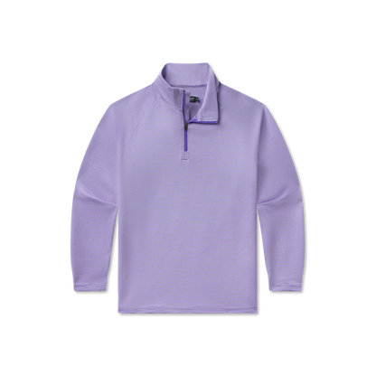 Southern Marsh Boy's Southampton Performance Quarter Zip - Stripes Purple