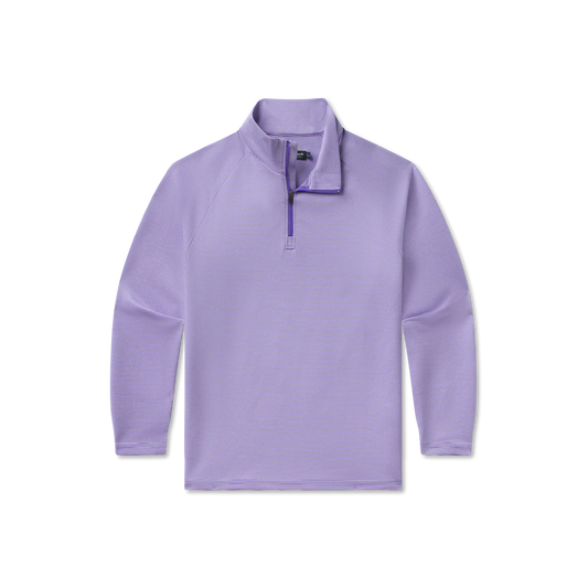 Southern Marsh Boy's Southampton Performance Quarter Zip - Stripes Purple
