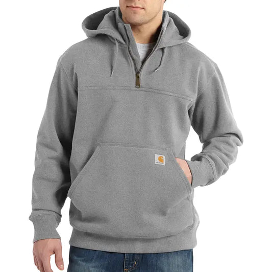 Carhartt® Men's Rain Defender Loose Fit Heavyweight Quarter-Zip Sweatshirt, Gray