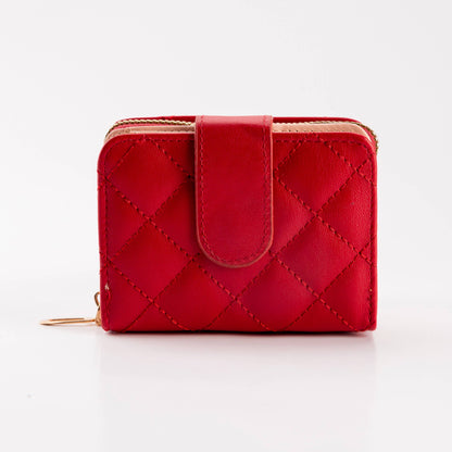 Hana - Diamond-Stitched Pattern Multi Slot  ID Window Wallet