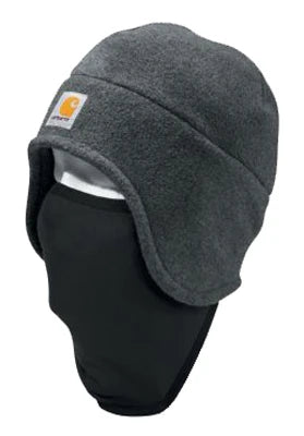 CARHARTT FLEECE 2-IN-1 HEADWEAR, CHARCOAL HEATHER