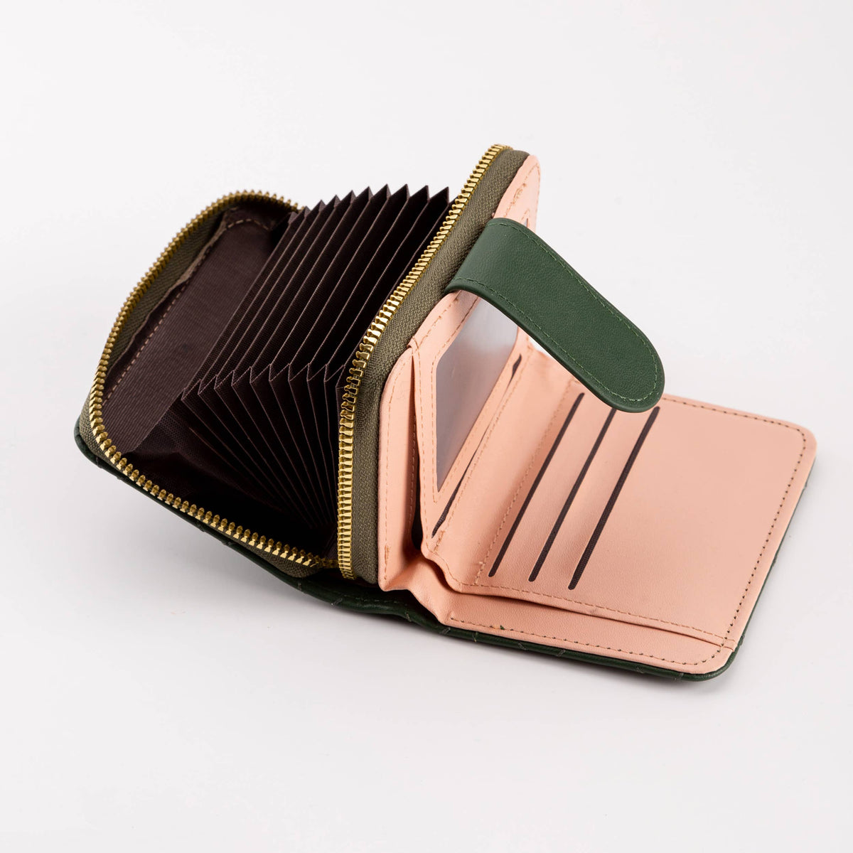 Hana - Diamond-Stitched Pattern Multi Slot  ID Window Wallet