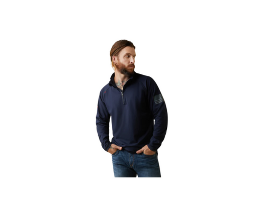 FR Combat Stretch Patriot 1/4 Zip Work Shirt - Navy - 10043565