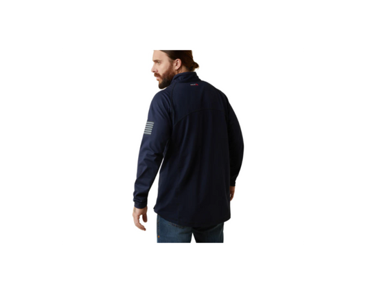 FR Combat Stretch Patriot 1/4 Zip Work Shirt - Navy - 10043565
