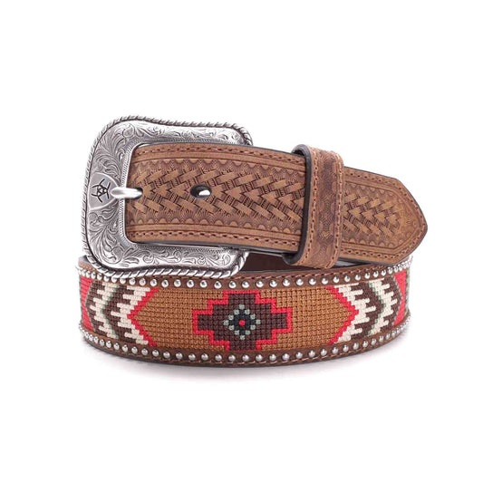 Ariat Mens Southwest Embroidery Inlay Belt - A1033202